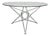 Glass and Steel Dining Table For Sale