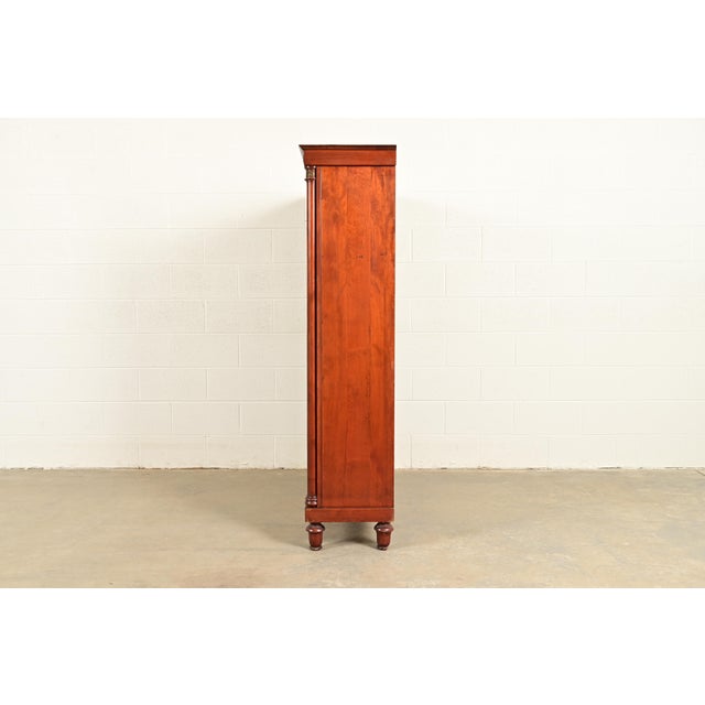 Antique French Empire Carved Mahogany Bookcase With Mounted Ormolu, Circa 1890s For Sale - Image 12 of 14