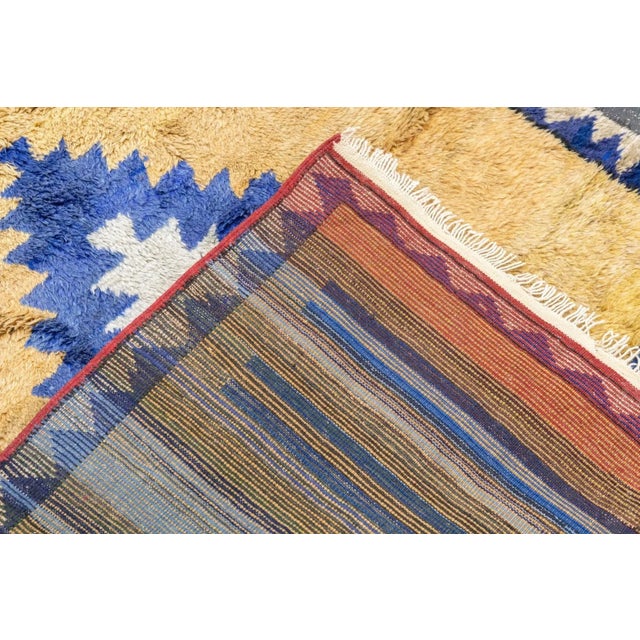 Textile Fine Antique Turkish Oushak Angora Wool Rug 4'8'' X 7'2'' For Sale - Image 7 of 7