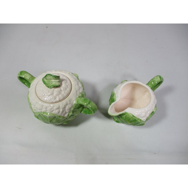 Shabby Chic 1970s Fitz & Floyd Sugar and Creamer - 2 Pc For Sale - Image 3 of 6