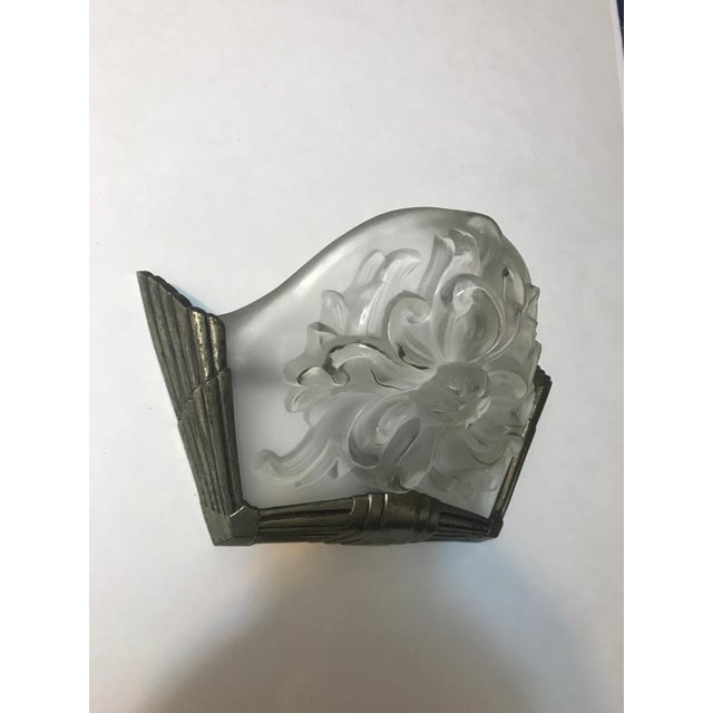 Art Deco French Art Deco Sconces Signed by Sabino - a Pair For Sale - Image 3 of 12