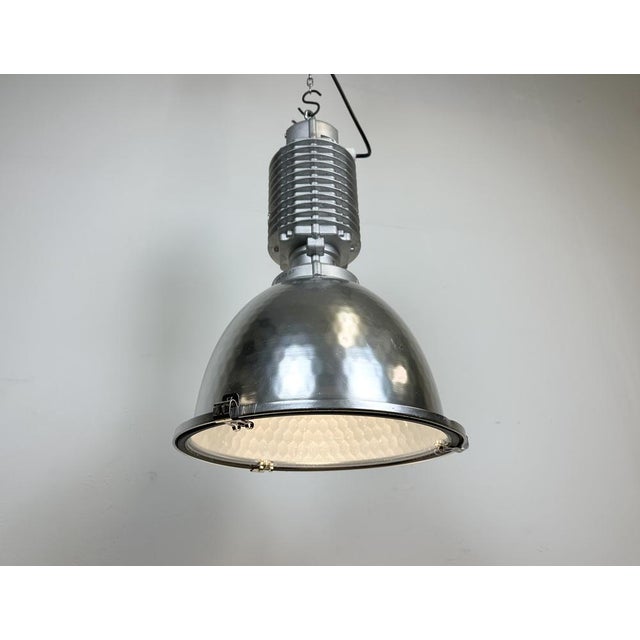 Industrial Pendant Lamp with Glass Cover by Charles Keller for Zumtobel, 1990s For Sale - Image 12 of 17