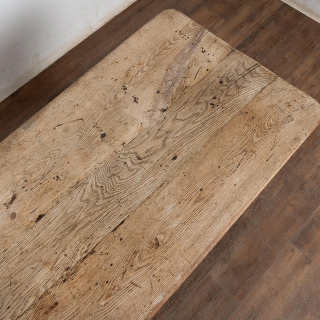 Wood 18th Century Baroque Oak Library Console Table With One Drawer For Sale - Image 7 of 14