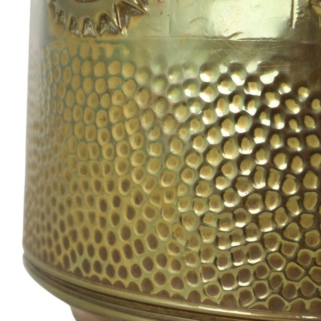 Large Brass Firewood Bin with Repoussé Relief For Sale - Image 14 of 16