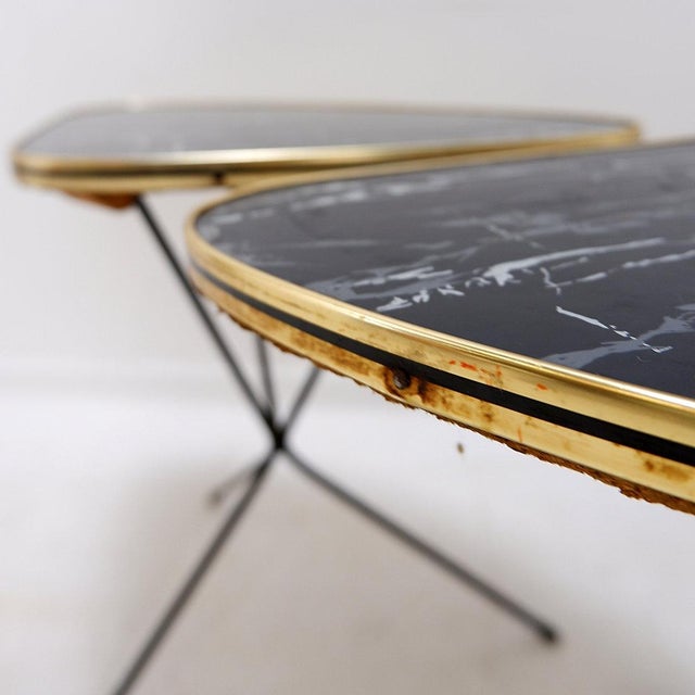 Mid-Century Modern Atomic Expo Tripod Tables from Erdal, 1950s, Set of 2 For Sale - Image 3 of 16