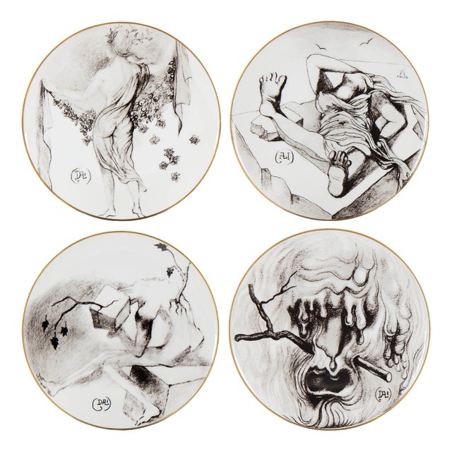 The Four Seasons Plates by Salvador Dalì, 1970s, Set of 4 For Sale