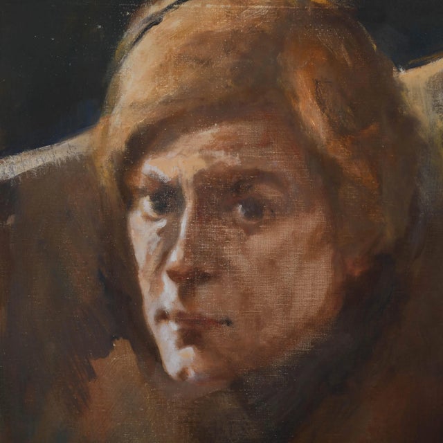 Realism Loose Focus Portrait Oil on Canvas For Sale - Image 3 of 4