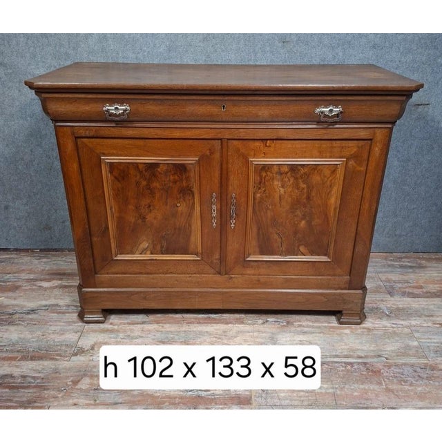 19th Century Louis-Philippe Sideboard in Walnut For Sale - Image 6 of 11