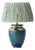 1920s Dutch Gouda Art Deco Blue Ceramic Table Lamp For Sale