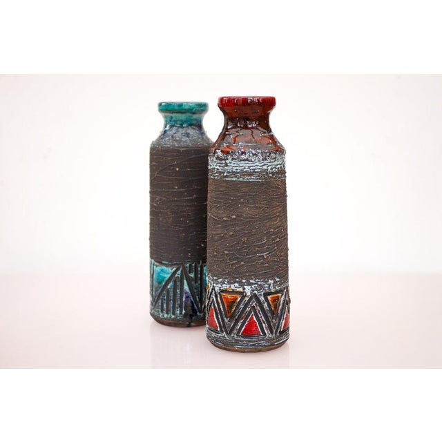 Mid-Century Modern Scandinavian Pottery Vases from Tilgmans, Sweden, Set of 2 For Sale - Image 12 of 13