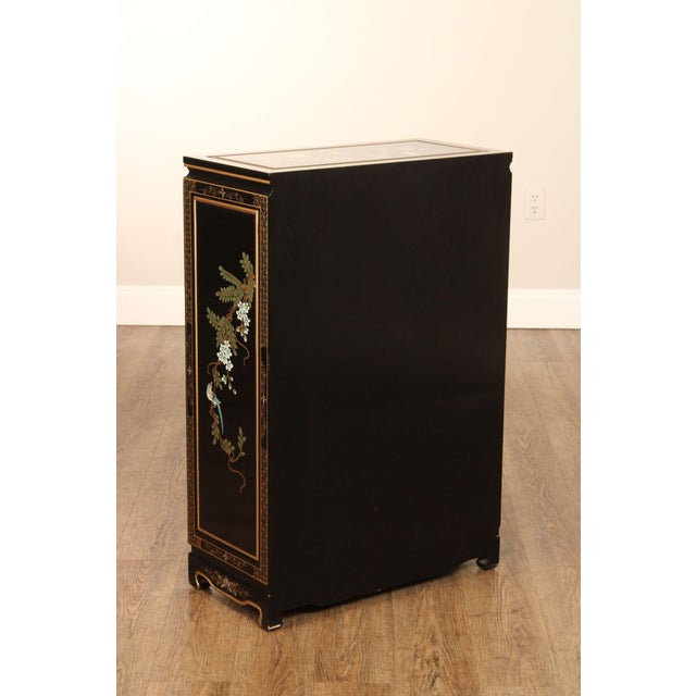 Asian Black Lacquer Storage Chairish