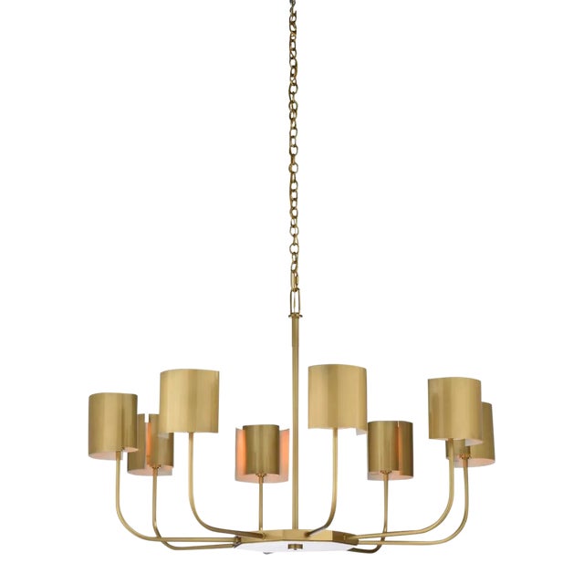 Castle Yard Chandelier, Brass For Sale