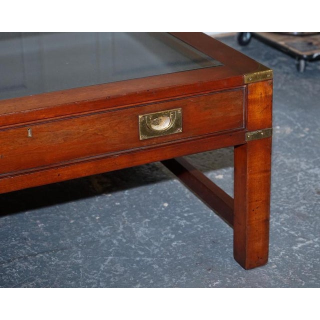 Very Large Coffee Table with Inlaid Glass Panels from Kennedy Harrods For Sale - Image 4 of 18