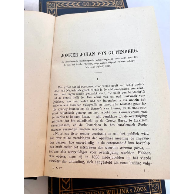 Vintage Dutch 1912 Collected Works - Set of 5 Blue Books For Sale - Image 9 of 10