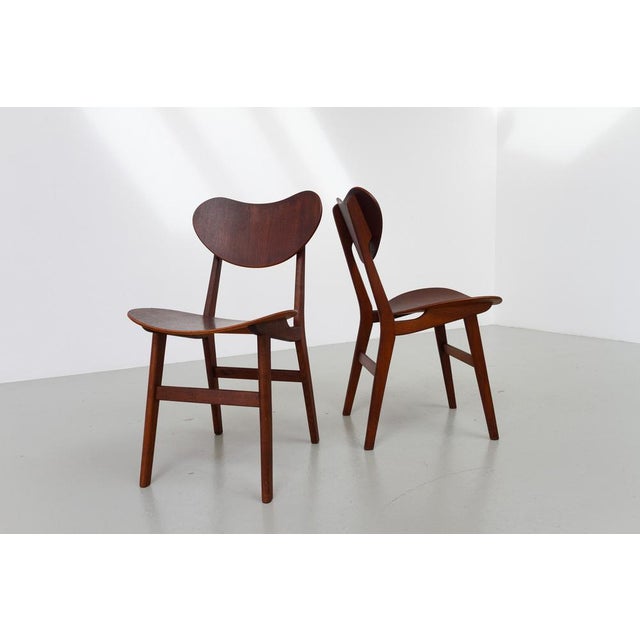Modern Danish Oak and Teak Side Chairs, Denmark, 1960s, Set of 2 For Sale - Image 12 of 18
