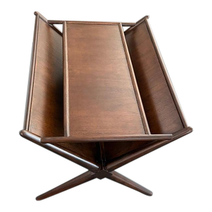 1950s T. H. Robsjohn-Gibbings Mid-Century Modern Magazine Rack Side Table, Widdicomb