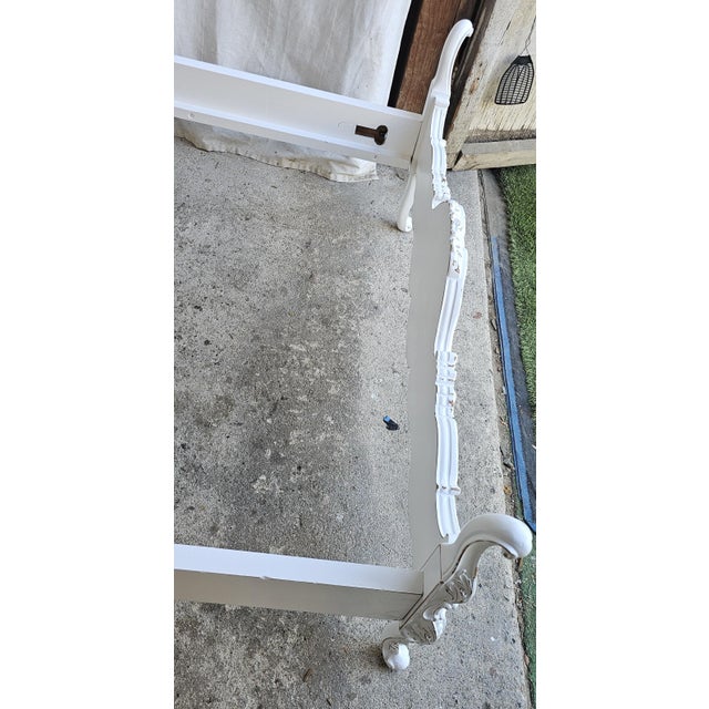 Vintage Twin Size Bed Frame, White Romantic Style Circa 1930's For Sale - Image 16 of 18