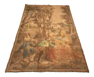 Antique Gobelin Wall Art Tapestry