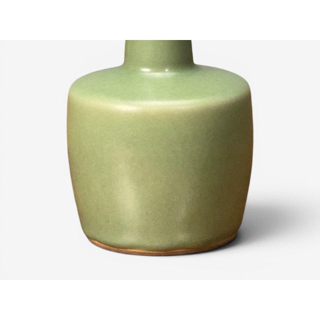 Ceramic Qing Dynasty Longquan-Style Celadon Glazed Vase, Qing Dynasty , China, 19th C. For Sale - Image 7 of 8