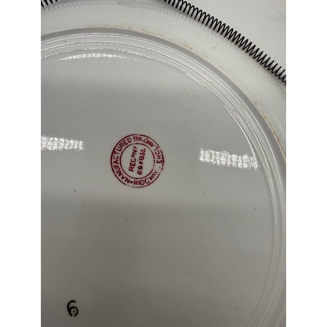 Ridgway Porcelain Antique Ridgway Seder Plate 10" | the Service of the Passover | English Judaica | Made in England For Sale - Image 4 of 6