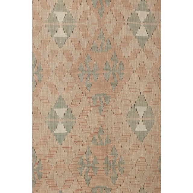 Vintage Pastel Floor Kilim Rug 4'6" X 7'7" For Sale In Philadelphia - Image 6 of 13
