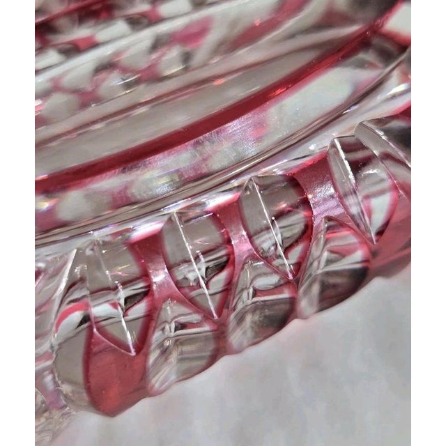 Antique Victorian Bohemian Cut Glass Vanity Scent Bottle with Silver Mount For Sale - Image 16 of 18