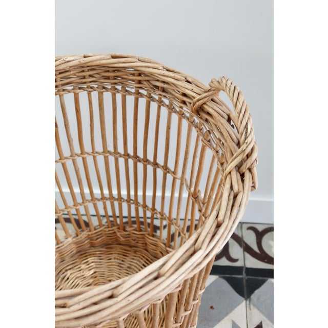 1950s Large Vintage Wicker Bakery Basket, 1950s For Sale - Image 5 of 8