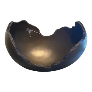 Burled Bowl - Resin With Bronze Finish For Sale