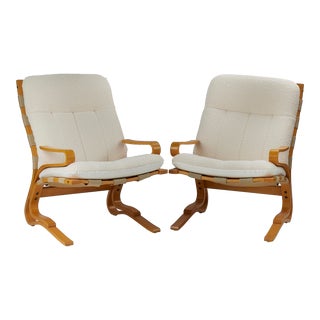 1970s Skyline High-Back Chairs - a Pair For Sale