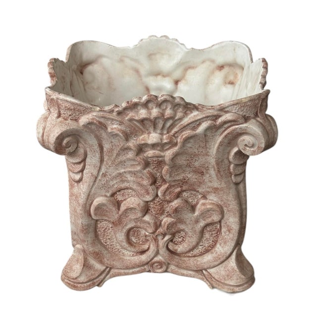 Traditional Vintage Italian Ceramic Planter Pot For Sale - Image 3 of 11