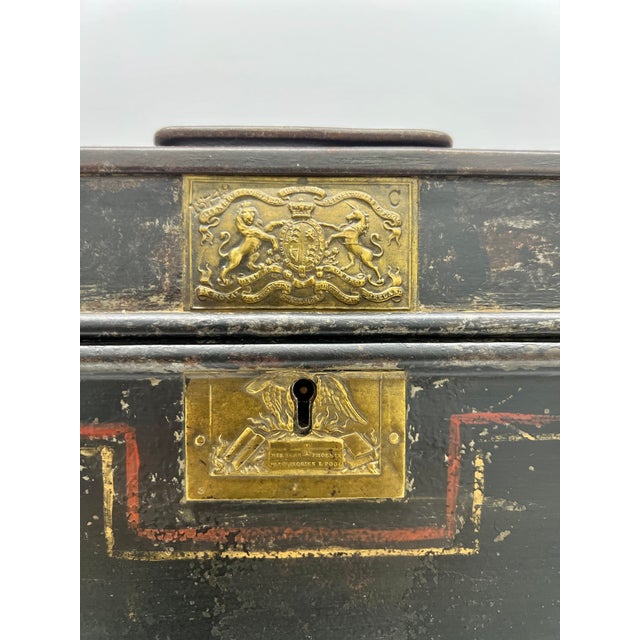 English 19th Century English Iron Strongbox on Stand by Thomas Milner & Son Liverpool For Sale - Image 3 of 12