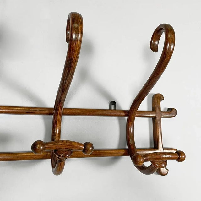 Antique Austrian Wooden Coat Hanger from Thonet, 1800s For Sale - Image 5 of 15