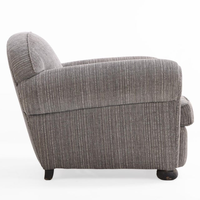 A Large Pair of Art Deco Upholstered Club Chairs, in the Manner of Jean Royere, C. 1935. For Sale - Image 4 of 9