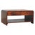 Contemporary Chestnut-Finish Mango Wood Curved Slim Coffee Table For Sale - Image 3 of 8