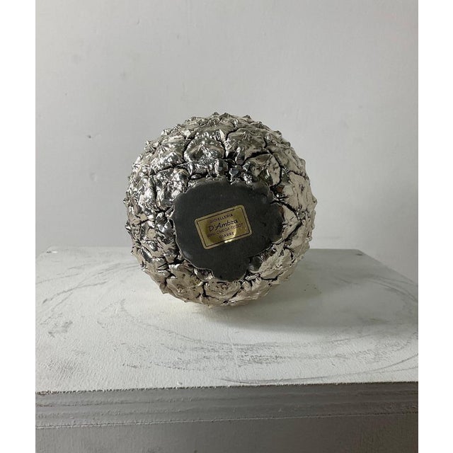 Large Italian Silver Laminated Pineapple, 1970s For Sale - Image 10 of 14