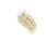 1990s 14k Yellow Gold Diamond Engagment Ring, Size 8.25 For Sale - Image 9 of 14