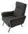 Mid-Century Modern Reclining Lounge Chair in Gray Fabric, Italy, 1950 For Sale