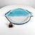 Blue Vintage Modern Fish Plate Textured Blue Art Glass Serving Dish For Sale - Image 8 of 9
