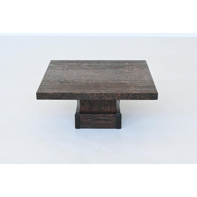 1970s Mid-Century Brutalist Square Coffee Table, France, 1970s For Sale - Image 5 of 18