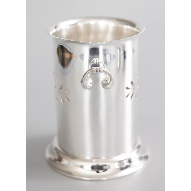 Late 19th Century 19th Century English Silver Plate Wine Coaster Caddy Bottle Holder For Sale - Image 5 of 9