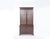 Great English craftsmanship two parts mahogany wood china cabinet / bookcase with interior glass shelves & exterior Greek...