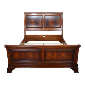Ethan Allen Mahogany Queen Sleigh Bed