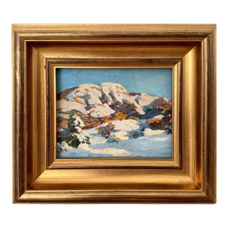 A.p. Solodovnikov Ukrainian Impressionist Winter Landscape Oil Painting, Framed For Sale