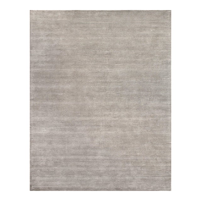 Pasargad Home Edgy Silver Area Rug, 7' 9'' X 9' 9'' For Sale