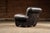 Traditional Vintage Leather Lounge Armchair in Black by Klaussner For Sale - Image 3 of 6
