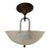 Mid 20th Century Mid-Century Pressed Glass Semi-Flushmount Ceiling Light Fixture For Sale