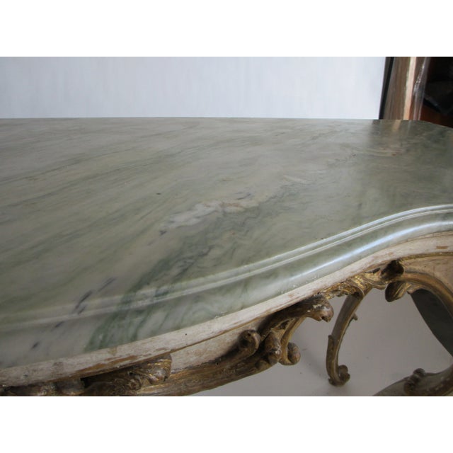 Light Green Late 18th Century Italian Console Table For Sale - Image 8 of 13