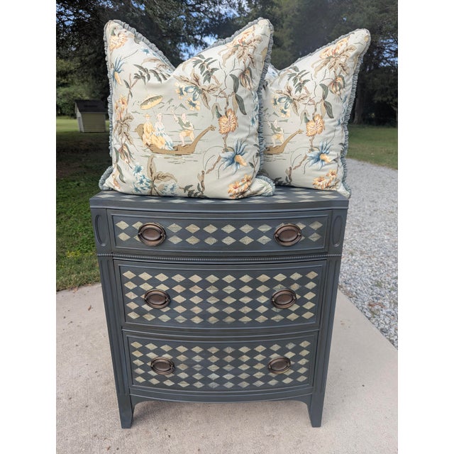 Vintage Custom Made Harlequin Dresser by Drexel Furniture For Sale - Image 15 of 18