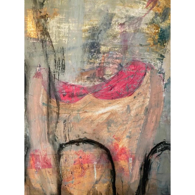 Before the Beginning is a figurative work and has a highly textured surface. It is canvas over board. The sides are...