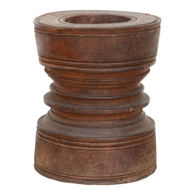 Antique Rice Grinder Candle Holder For Sale